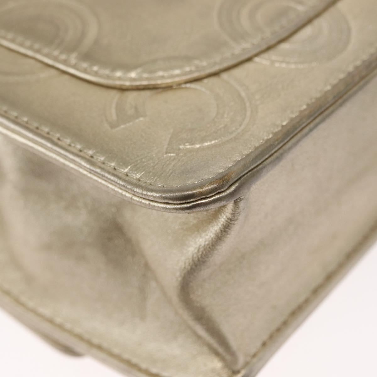 CHANEL Chain Shoulder Bag Lamb Skin Gold CC Auth 157390SAV