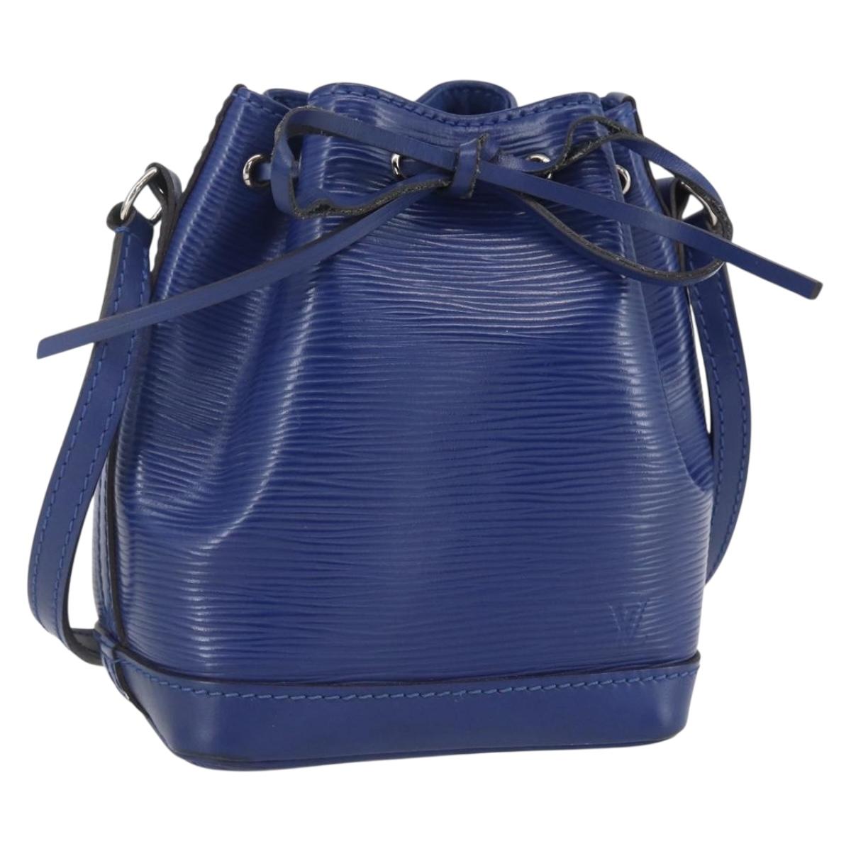 LOUIS VUITTON Epi Nanonoe Shoulder Bag Blue Safir LV Auth 157401V
