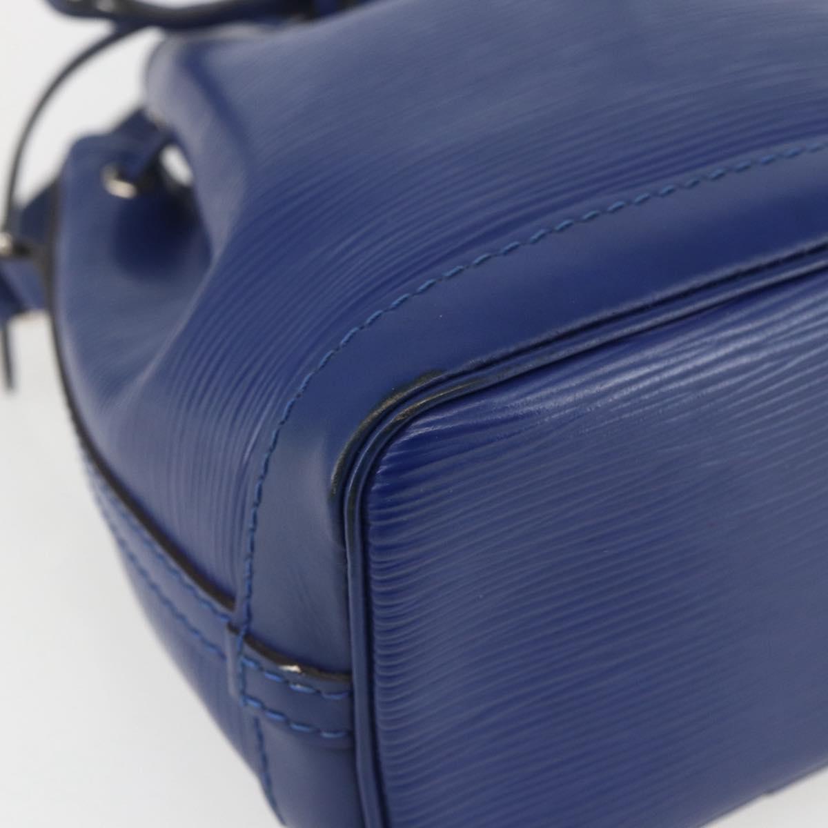 LOUIS VUITTON Epi Nanonoe Shoulder Bag Blue Safir LV Auth 157401V