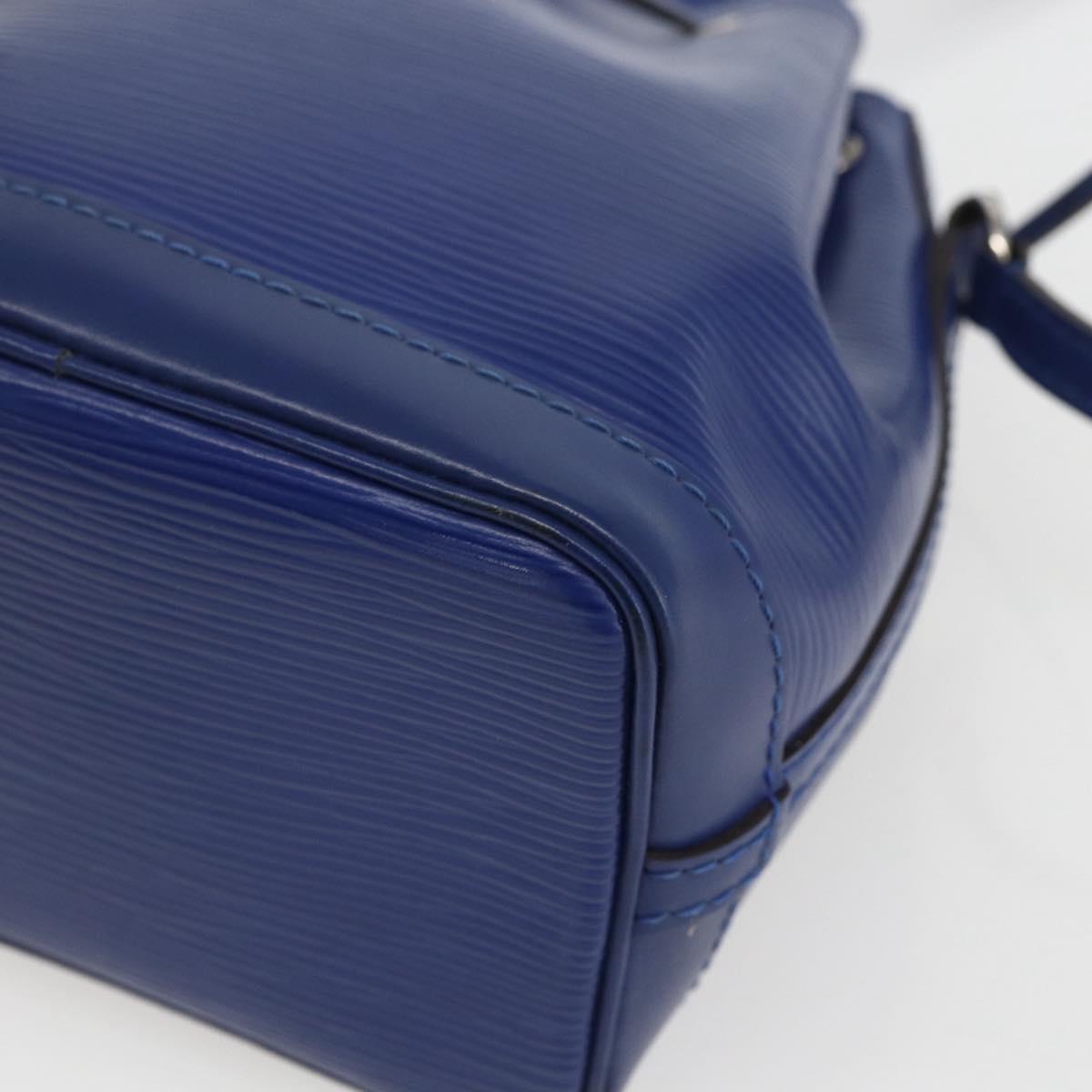 LOUIS VUITTON Epi Nanonoe Shoulder Bag Blue Safir LV Auth 157401V