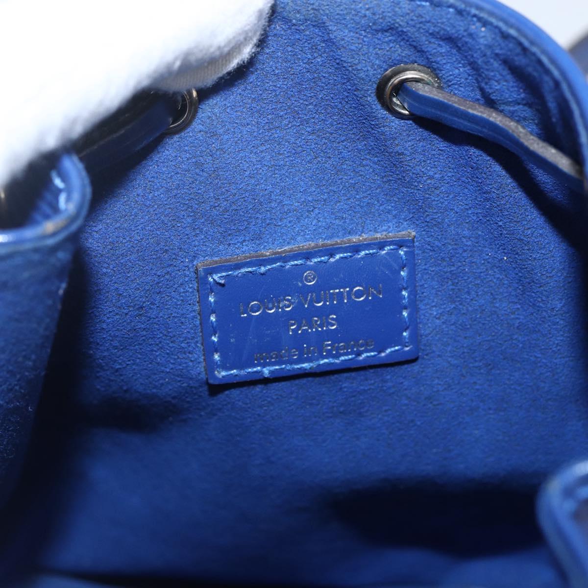 LOUIS VUITTON Epi Nanonoe Shoulder Bag Blue Safir LV Auth 157401V