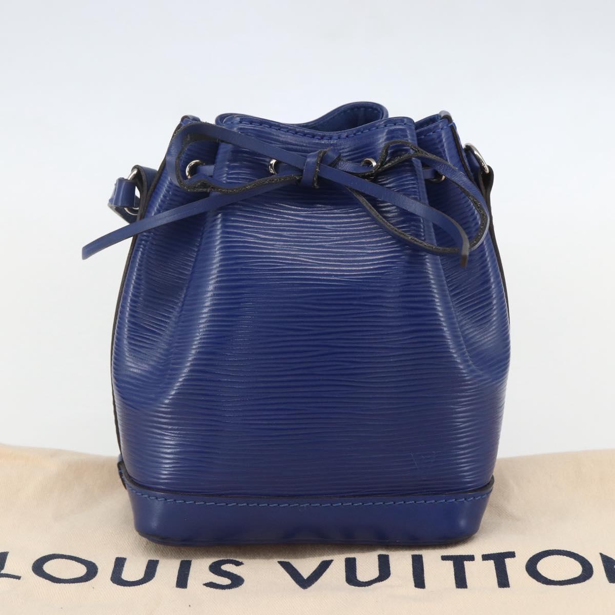 LOUIS VUITTON Epi Nanonoe Shoulder Bag Blue Safir LV Auth 157401V