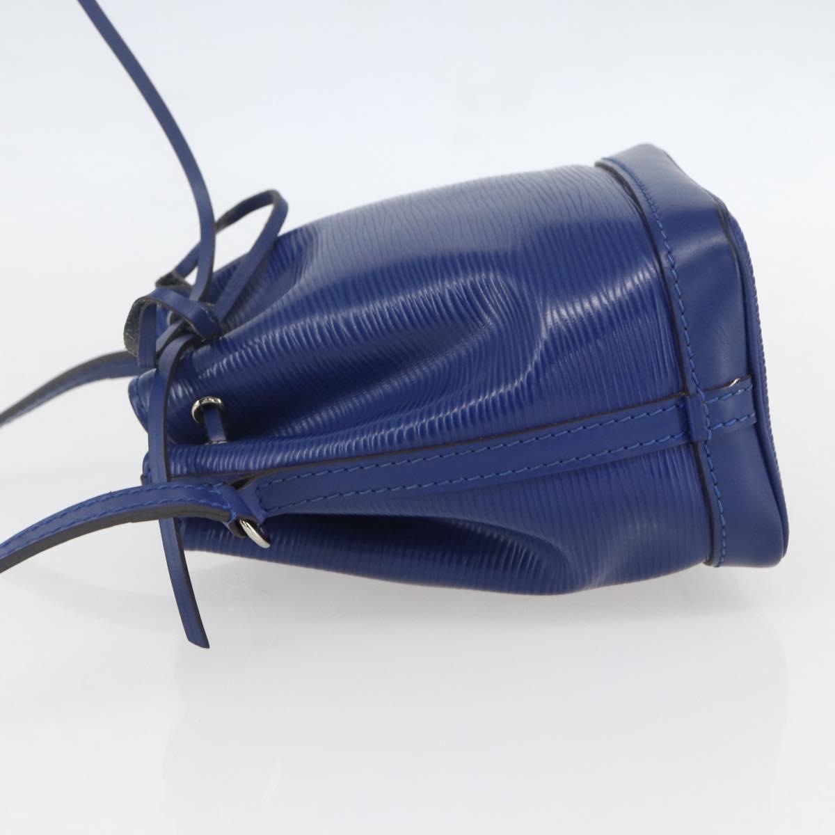 LOUIS VUITTON Epi Nanonoe Shoulder Bag Blue Safir LV Auth 157401V