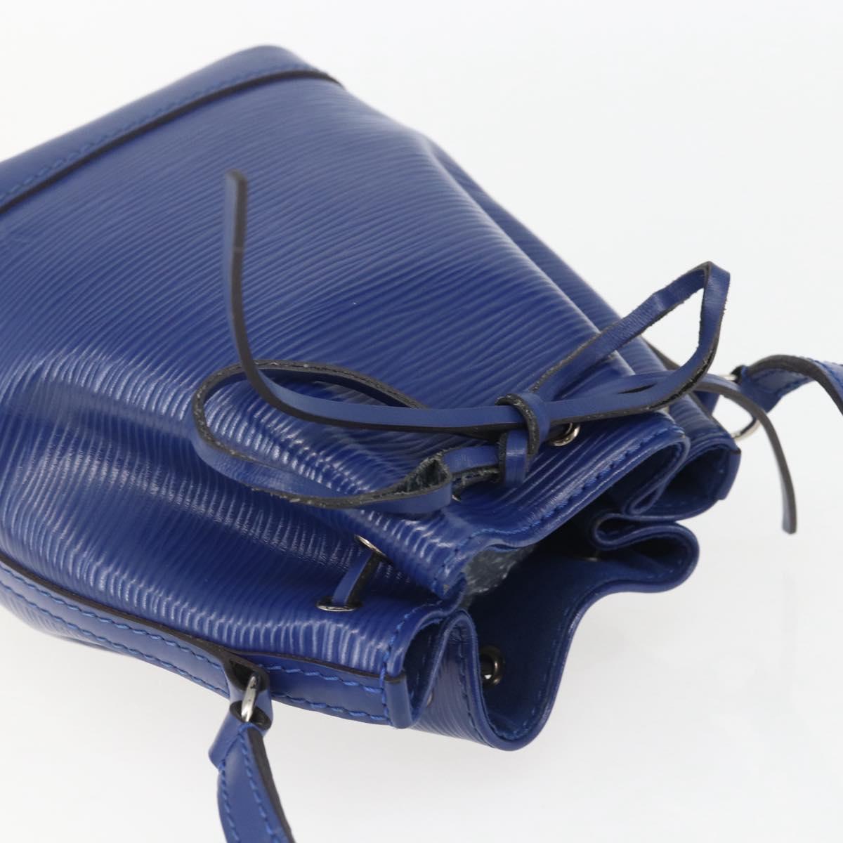 LOUIS VUITTON Epi Nanonoe Shoulder Bag Blue Safir LV Auth 157401V