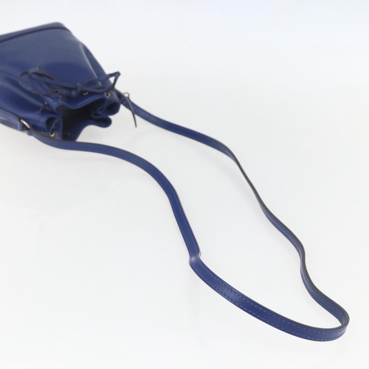 LOUIS VUITTON Epi Nanonoe Shoulder Bag Blue Safir LV Auth 157401V