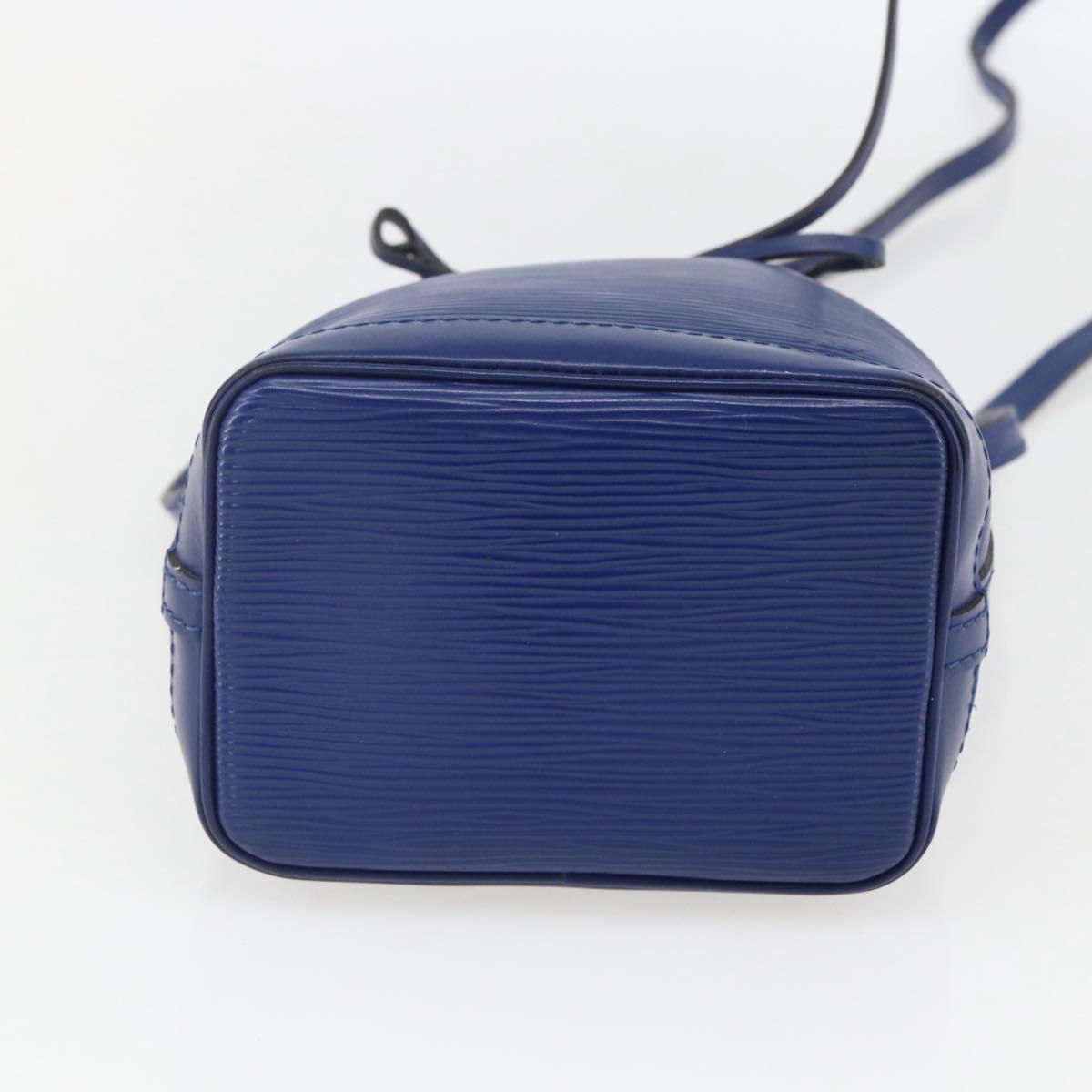 LOUIS VUITTON Epi Nanonoe Shoulder Bag Blue Safir LV Auth 157401V