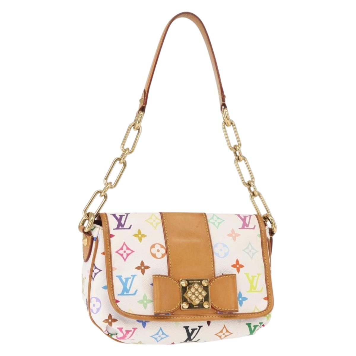 LOUIS VUITTON Monogram Multicolor Patty Shoulder Bag White M40305 Auth 157402V