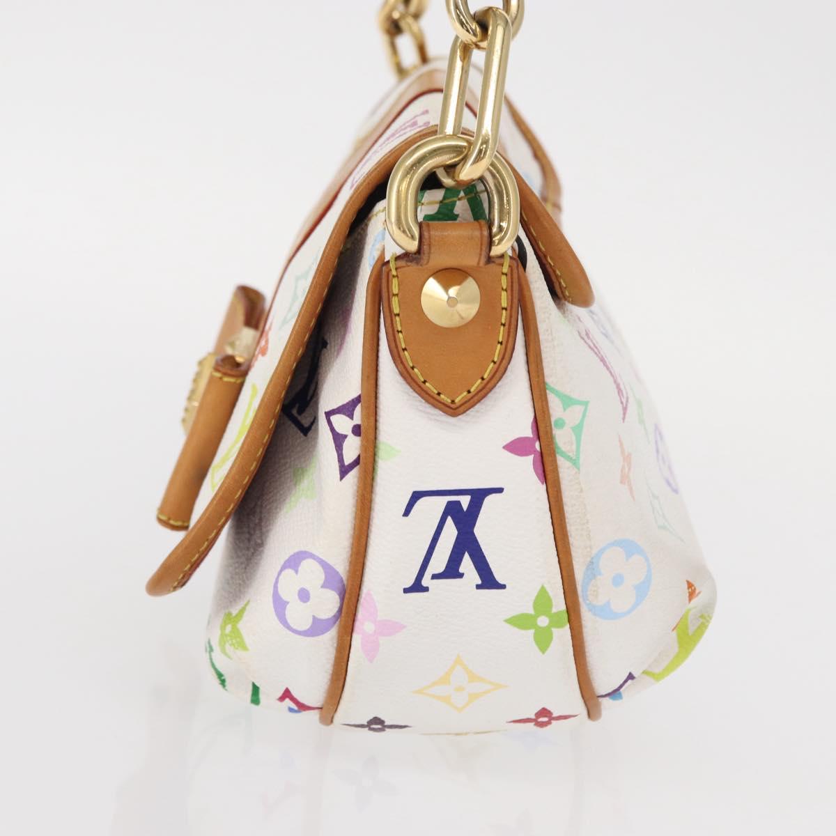 LOUIS VUITTON Monogram Multicolor Patty Shoulder Bag White M40305 Auth 157402V