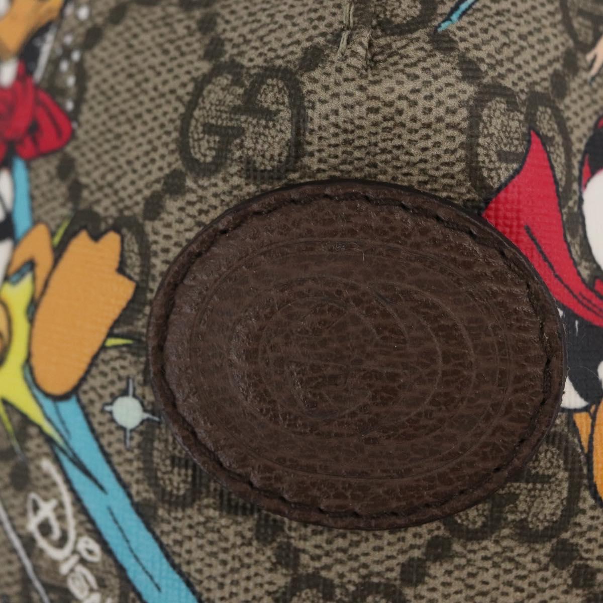 GUCCI GG Supreme GUCCIxDisney Cap PVC Beige 648843 Auth 157413M