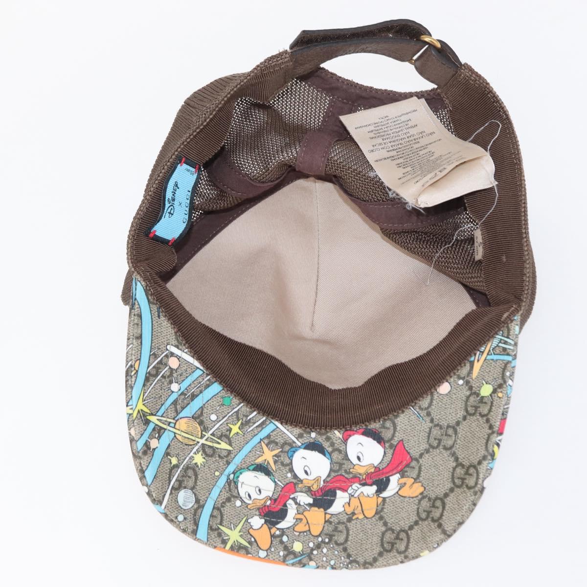 GUCCI GG Supreme GUCCIxDisney Cap PVC Beige 648843 Auth 157413M