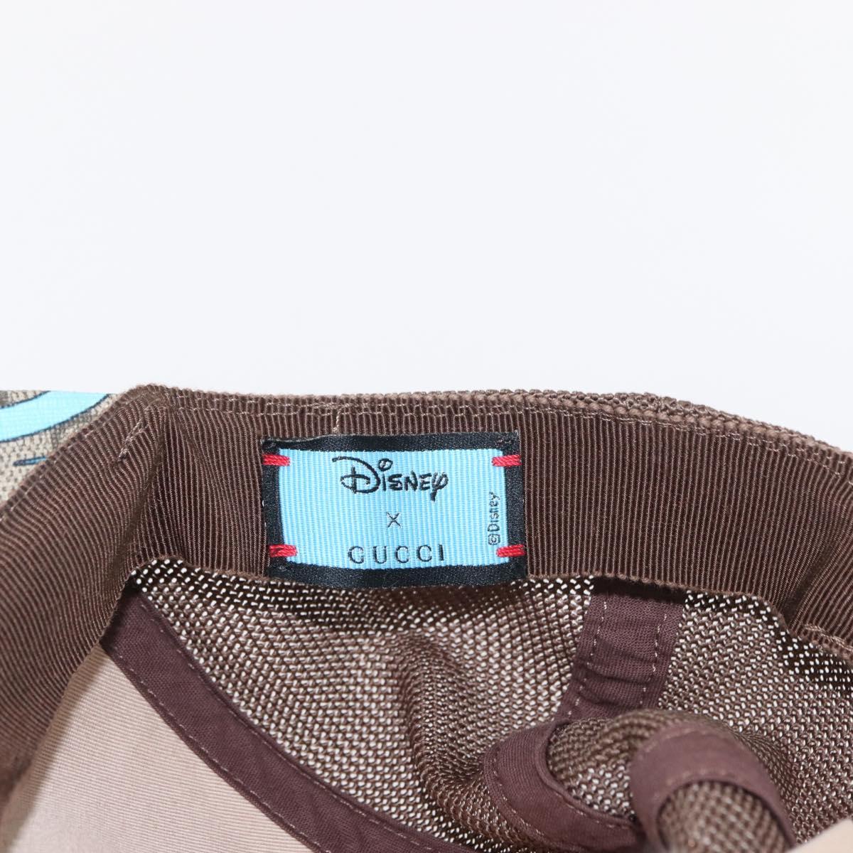 GUCCI GG Supreme GUCCIxDisney Cap PVC Beige 648843 Auth 157413M