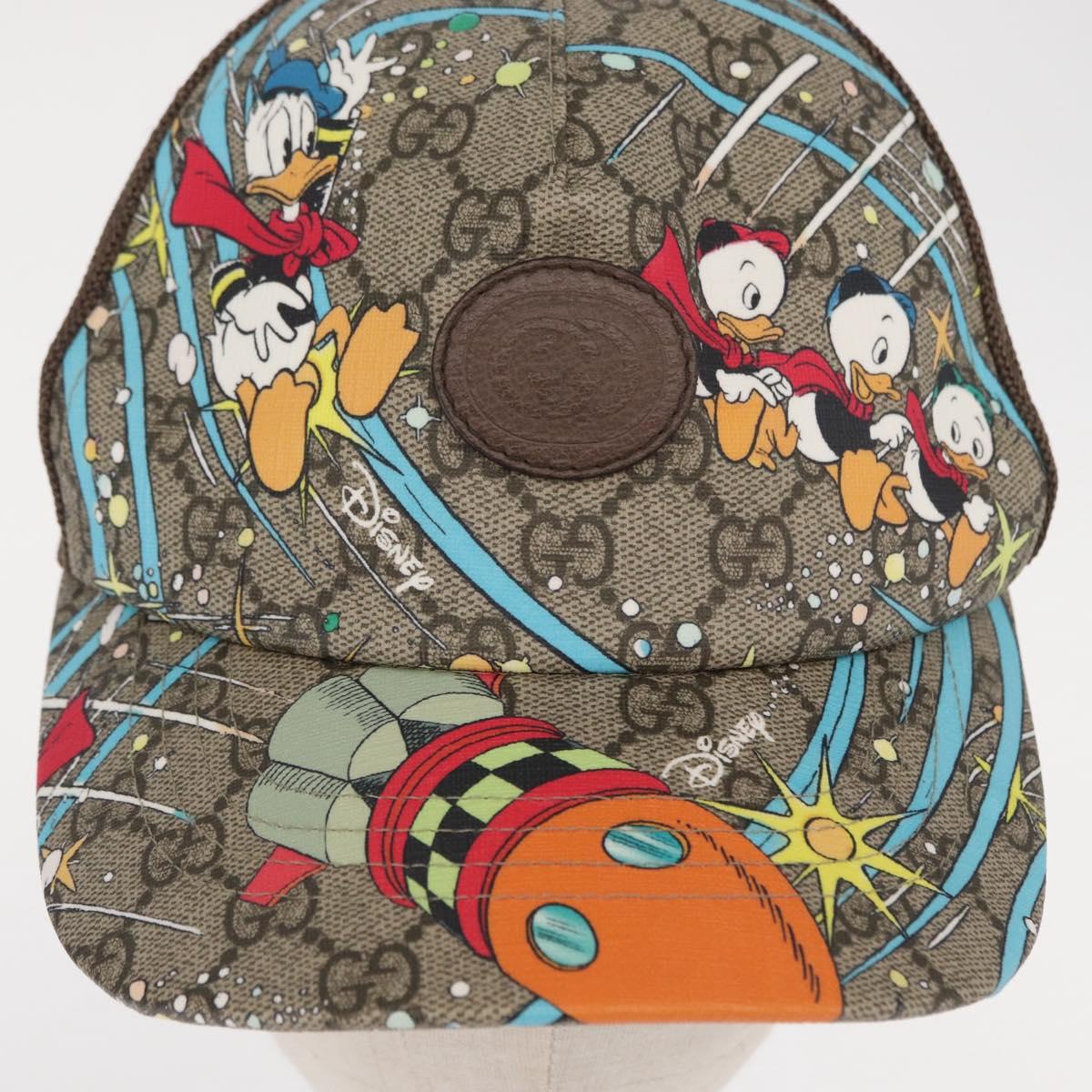 GUCCI GG Supreme GUCCIxDisney Cap PVC Beige 648843 Auth 157413M