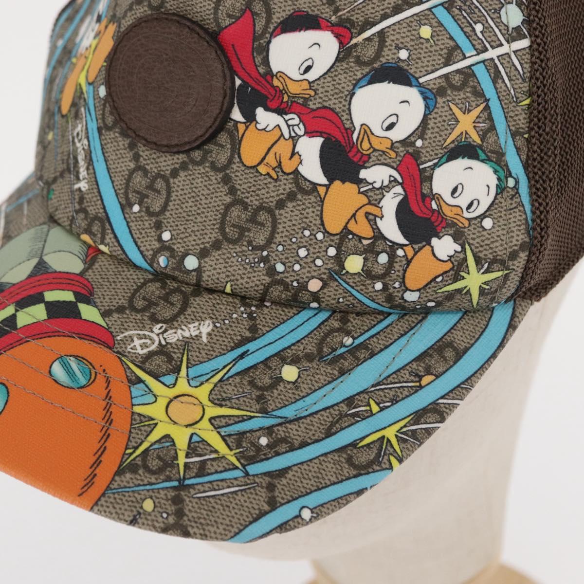 GUCCI GG Supreme GUCCIxDisney Cap PVC Beige 648843 Auth 157413M