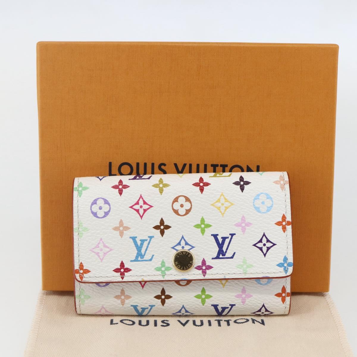 LOUIS VUITTON Multicolor Multicles 4 Key Case White M93731 LV Auth 157418SM