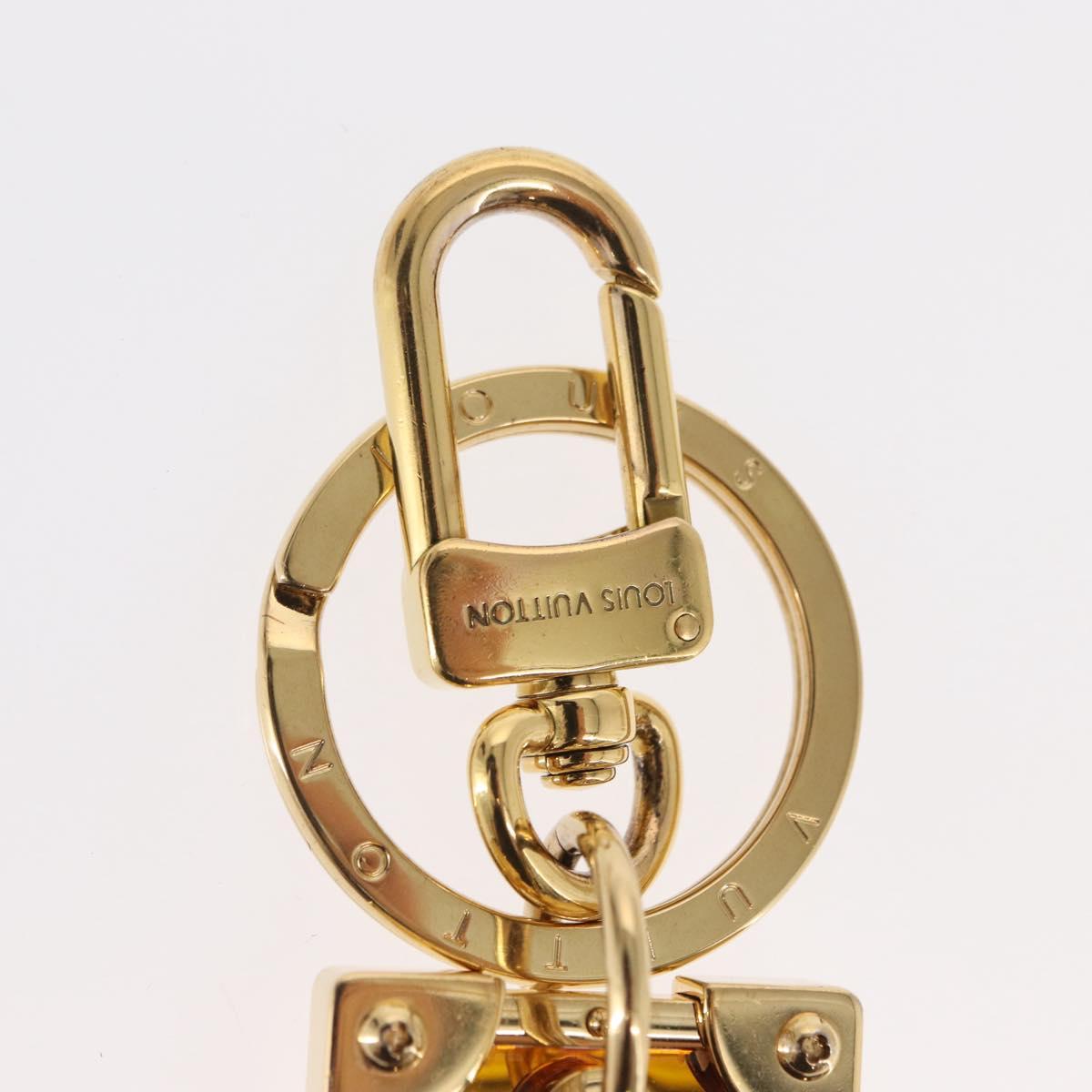 LOUIS VUITTON Porte Cles Marble Prism Charm metal Gold M68305 LV Auth 157419SAM
