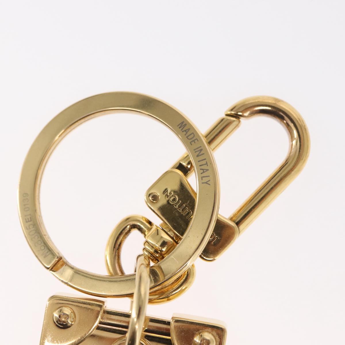 LOUIS VUITTON Porte Cles Marble Prism Charm metal Gold M68305 LV Auth 157419SAM
