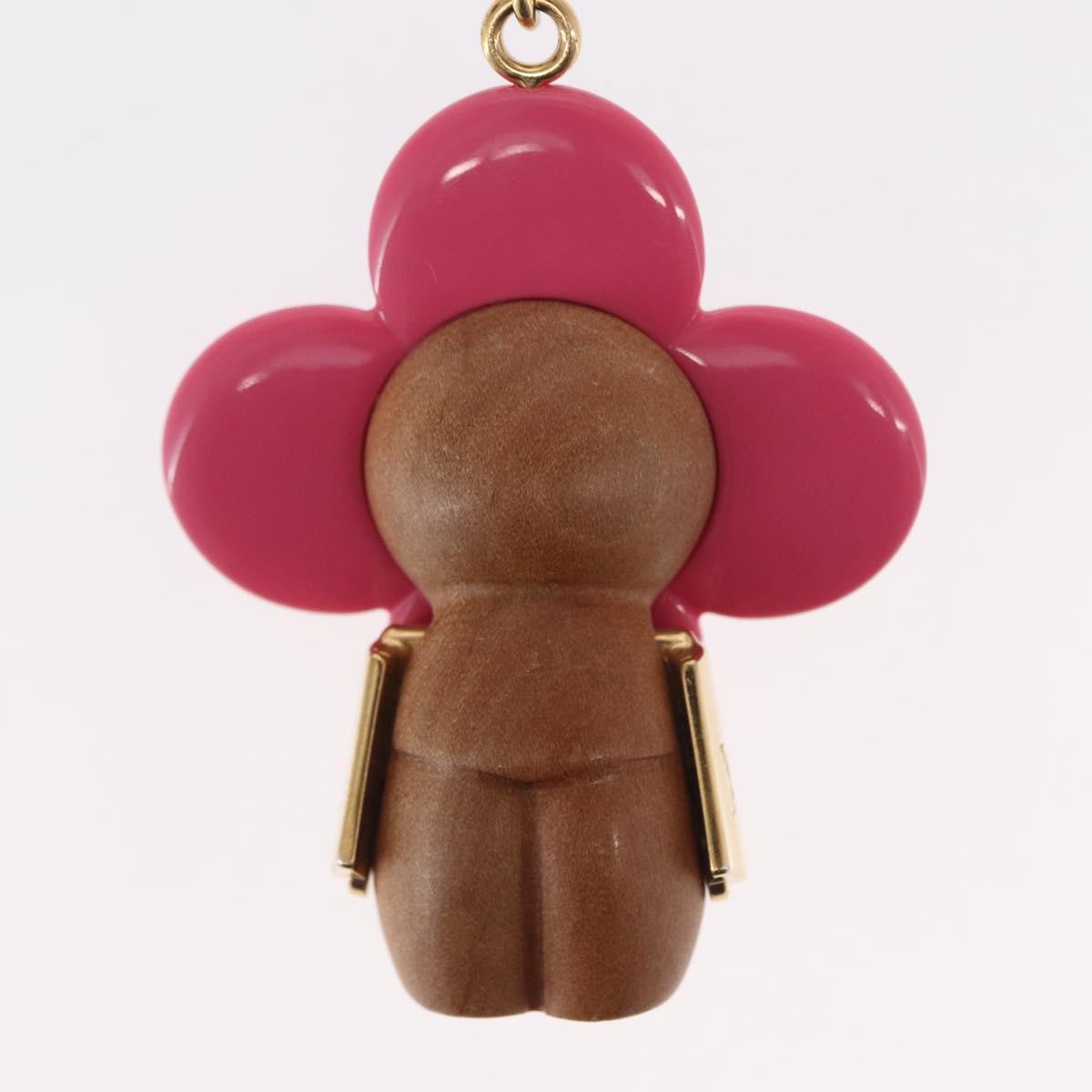 LOUIS VUITTON Porte Cre Vivienne Charm metal Pink M67298 LV Auth 157421SAM