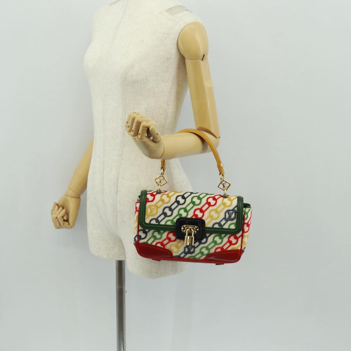 LOUIS VUITTON Monogram Velvet Chain Dolly Pochette Hand Bag M95208 Auth 157461SM