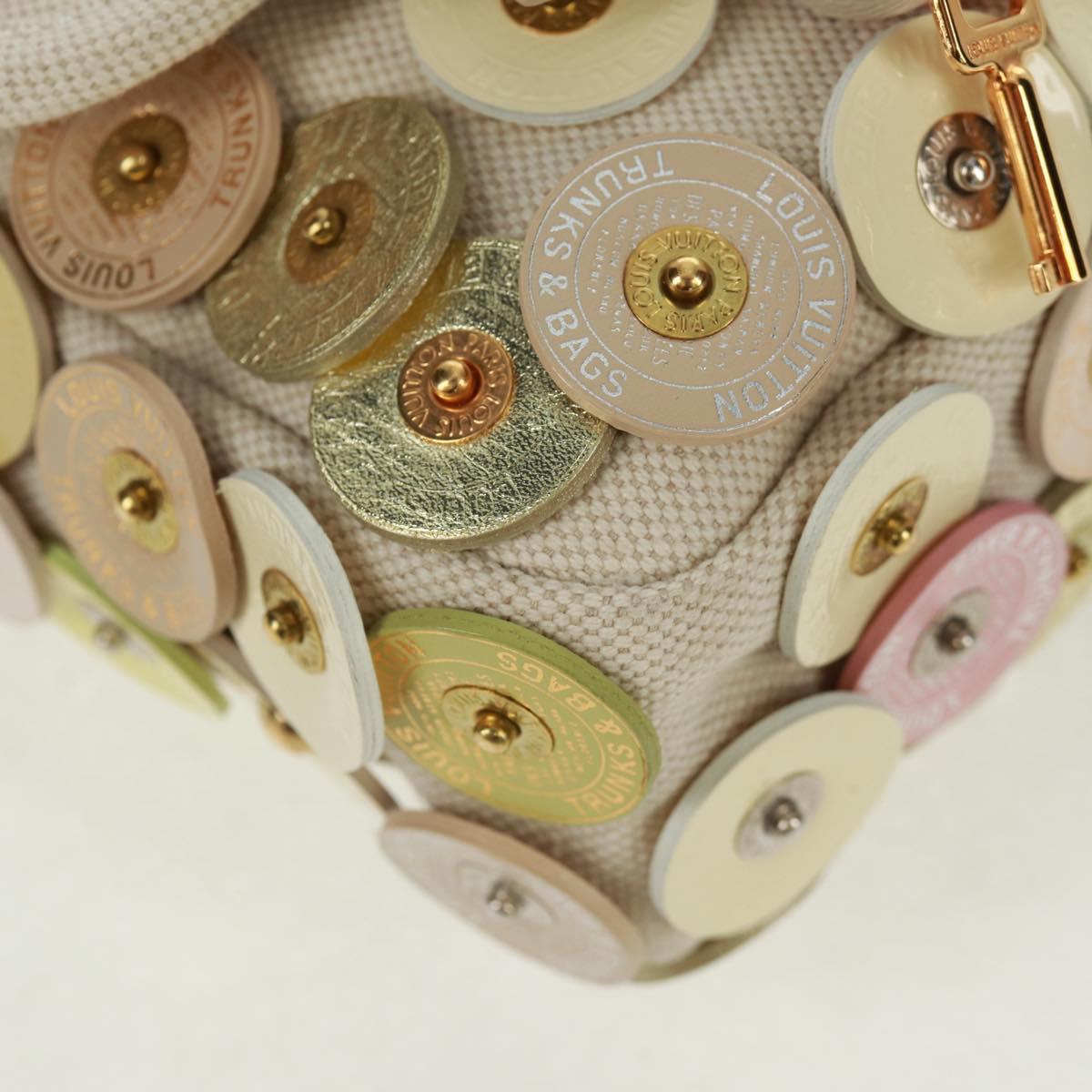 LOUIS VUITTON Fleur Tinkerbell Hand Bag Leather White M95407 LV Auth 157462SM