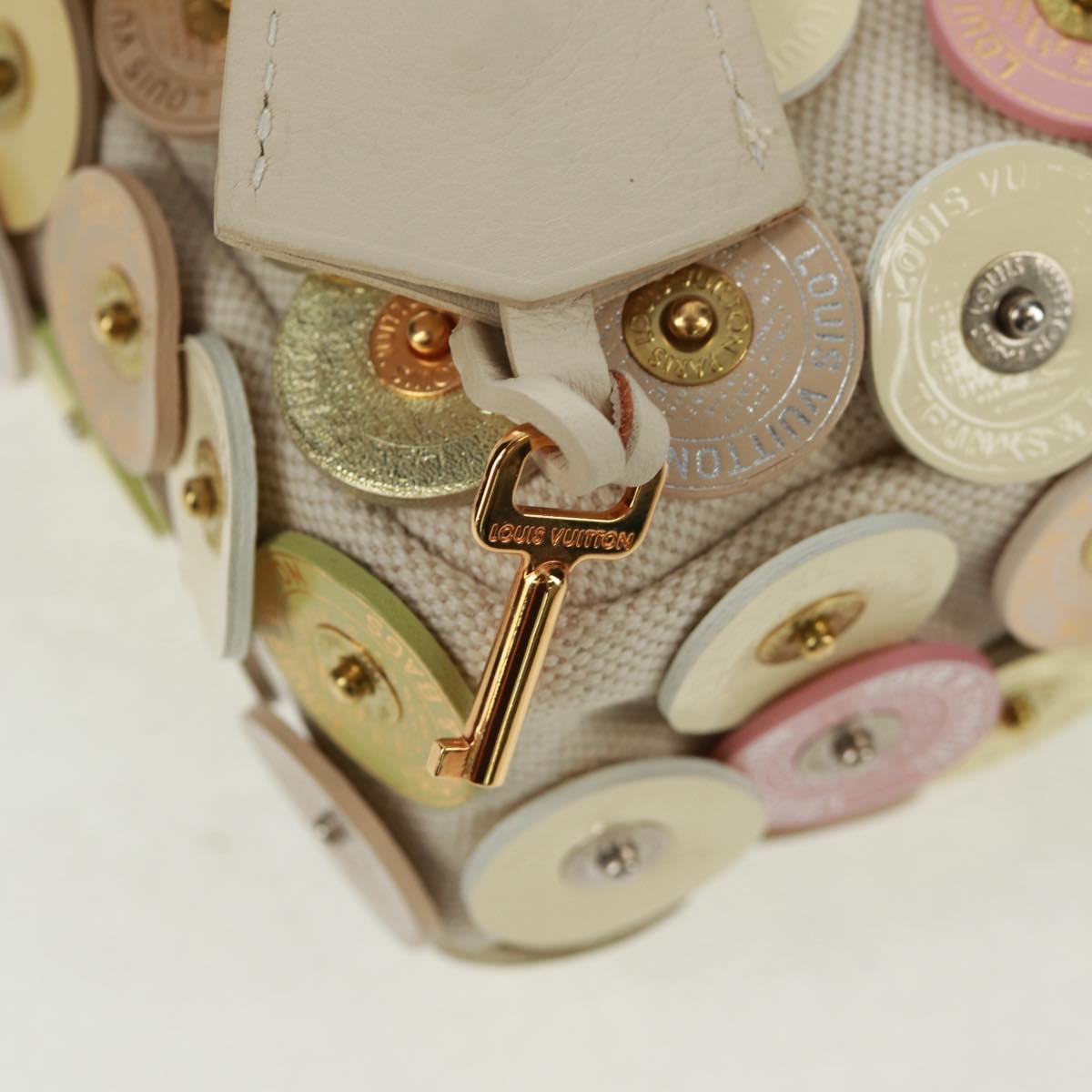 LOUIS VUITTON Fleur Tinkerbell Hand Bag Leather White M95407 LV Auth 157462SM