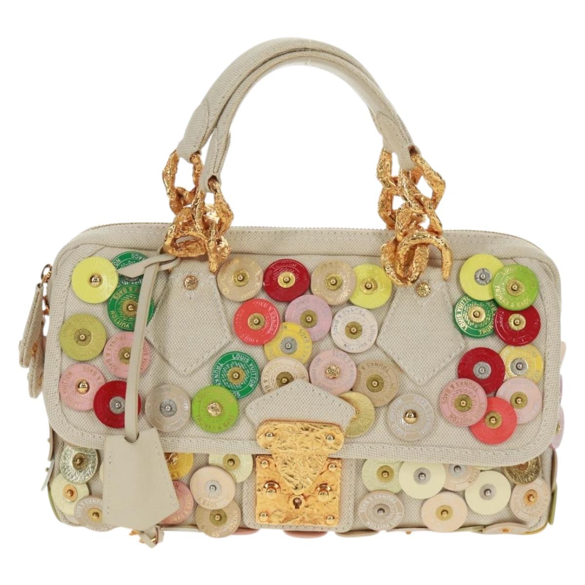 LOUIS VUITTON Fleur Tinkerbell Hand Bag Leather White M95407 LV Auth 157462SM