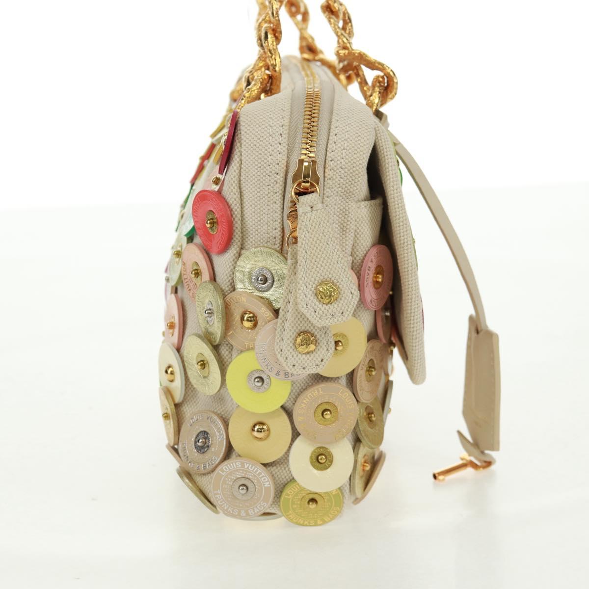 LOUIS VUITTON Fleur Tinkerbell Hand Bag Leather White M95407 LV Auth 157462SM