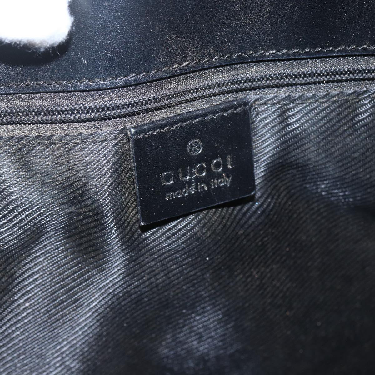 GUCCI GG Canvas Tote Bag Black Silver 31243 Auth 157468