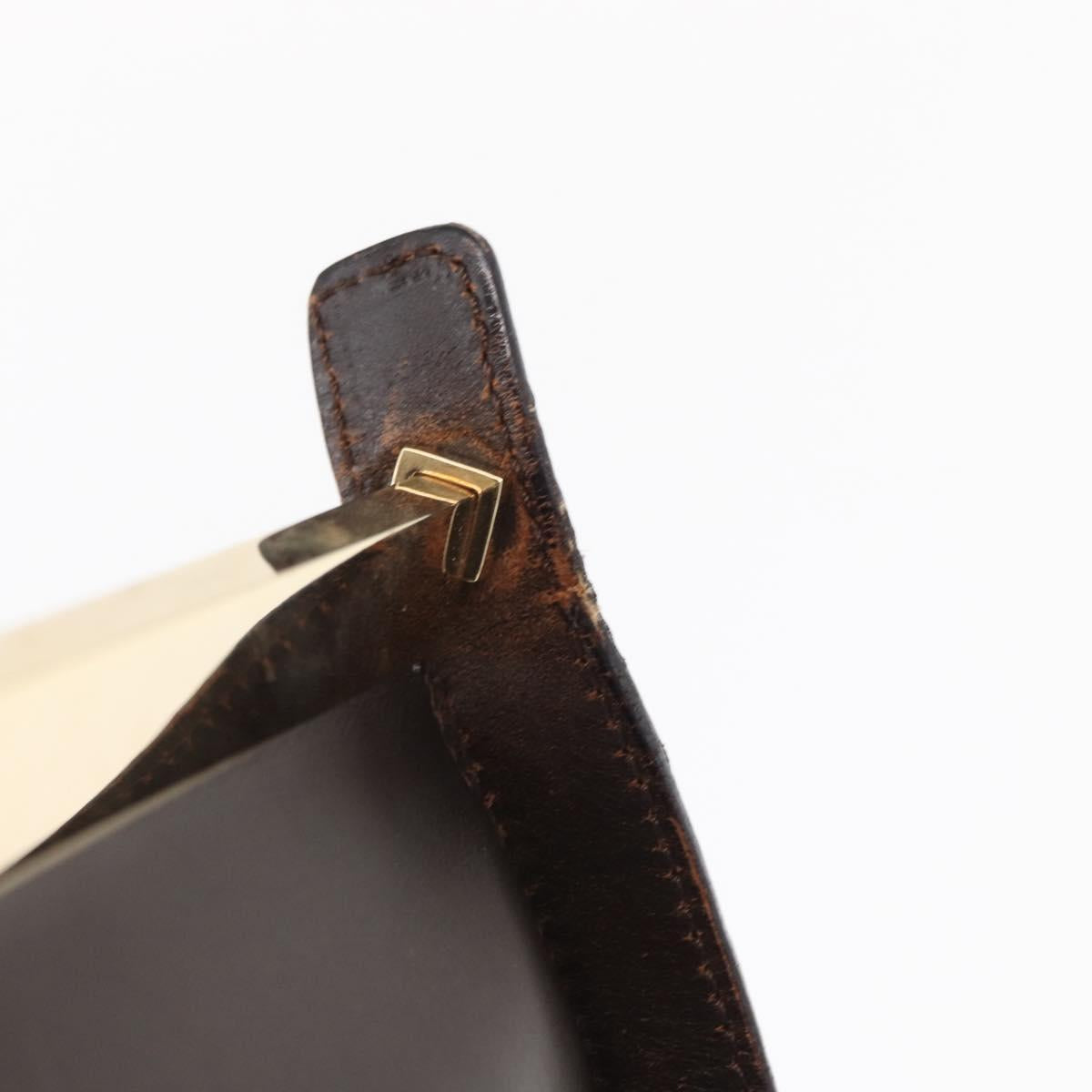 GUCCI Shoulder Bag Leather Gold Metallic brown 001 2058 1920 0 Auth 157469