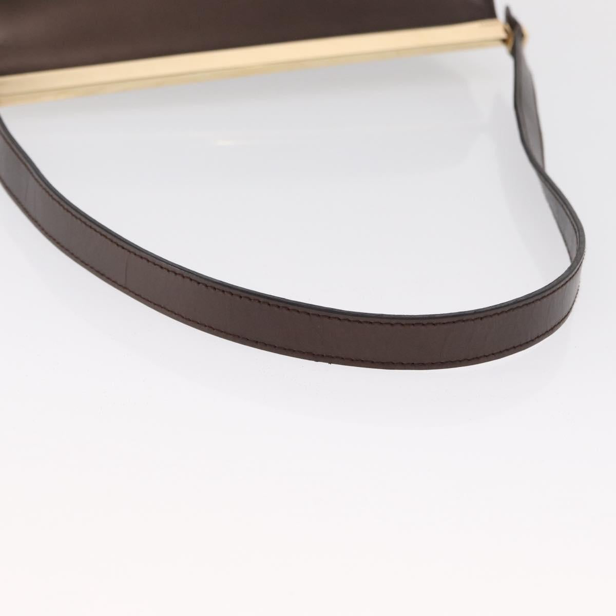 GUCCI Shoulder Bag Leather Gold Metallic brown 001 2058 1920 0 Auth 157469