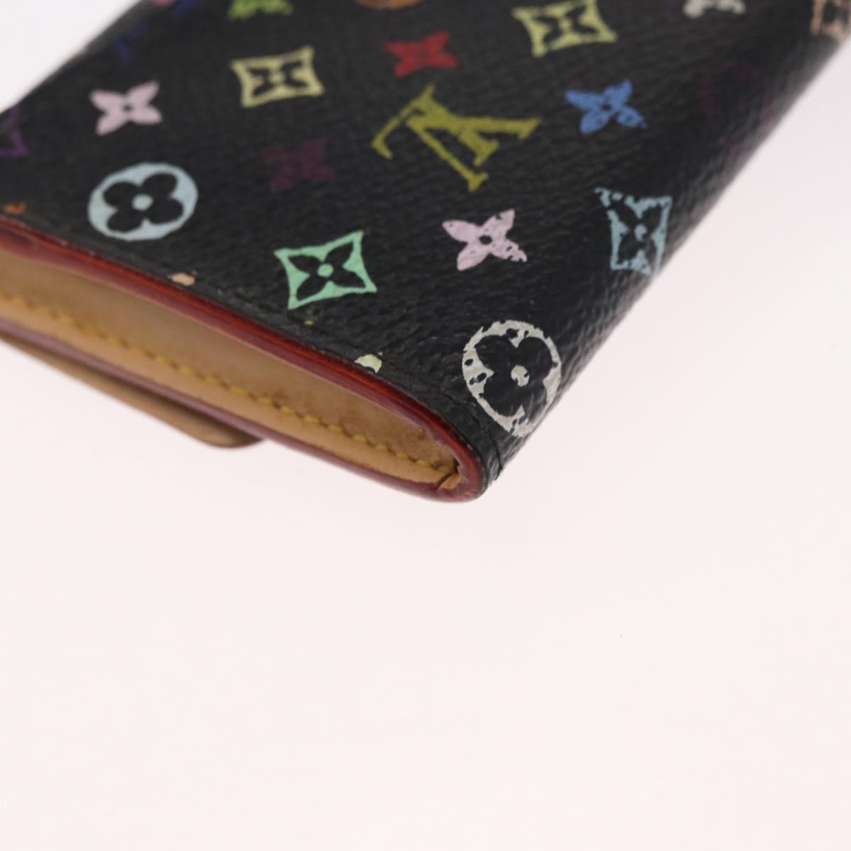 LOUIS VUITTON Multicolor Porte Monnaie Cozy Coin Purse Black M60007 Auth 157490