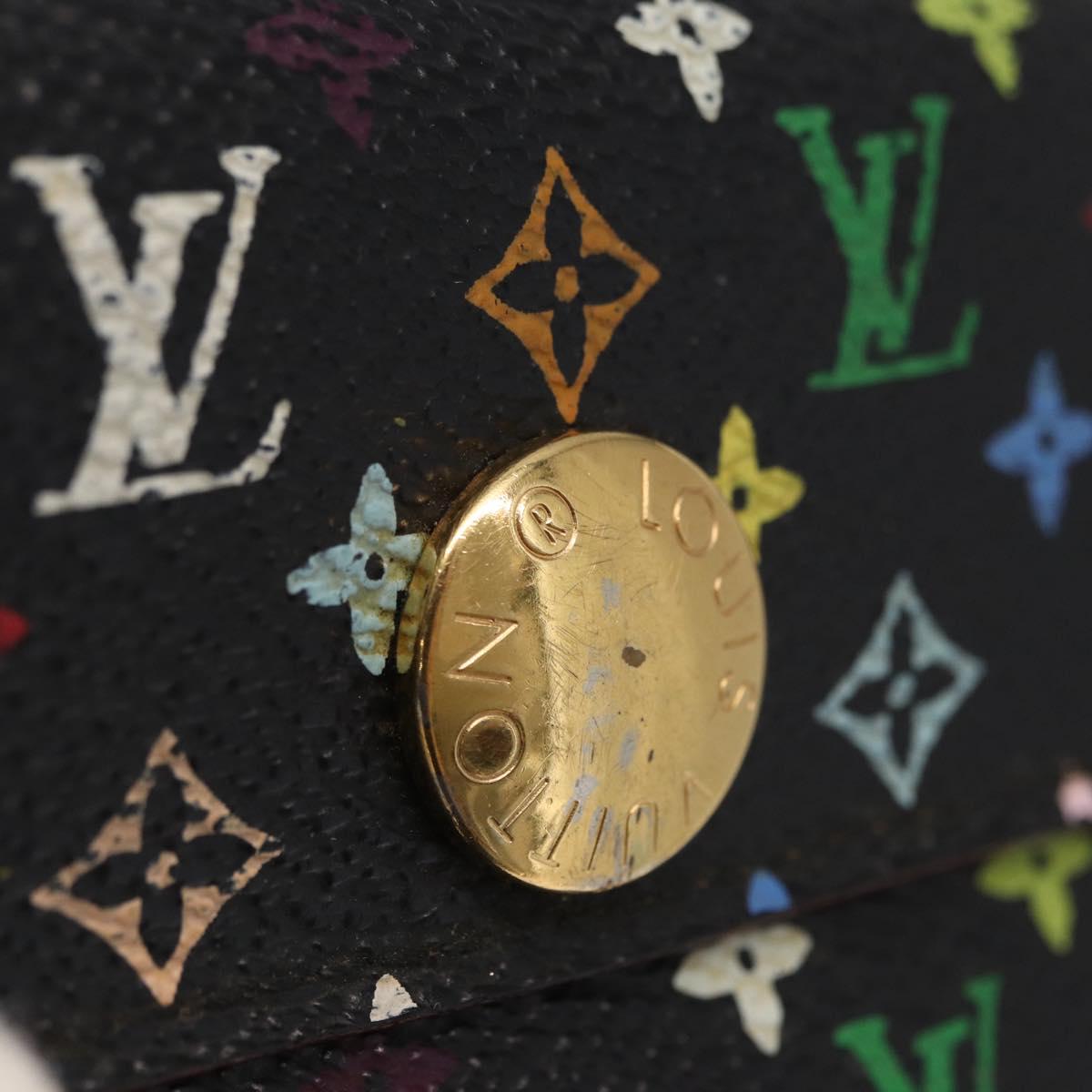 LOUIS VUITTON Multicolor Porte Monnaie Cozy Coin Purse Black M60007 Auth 157490