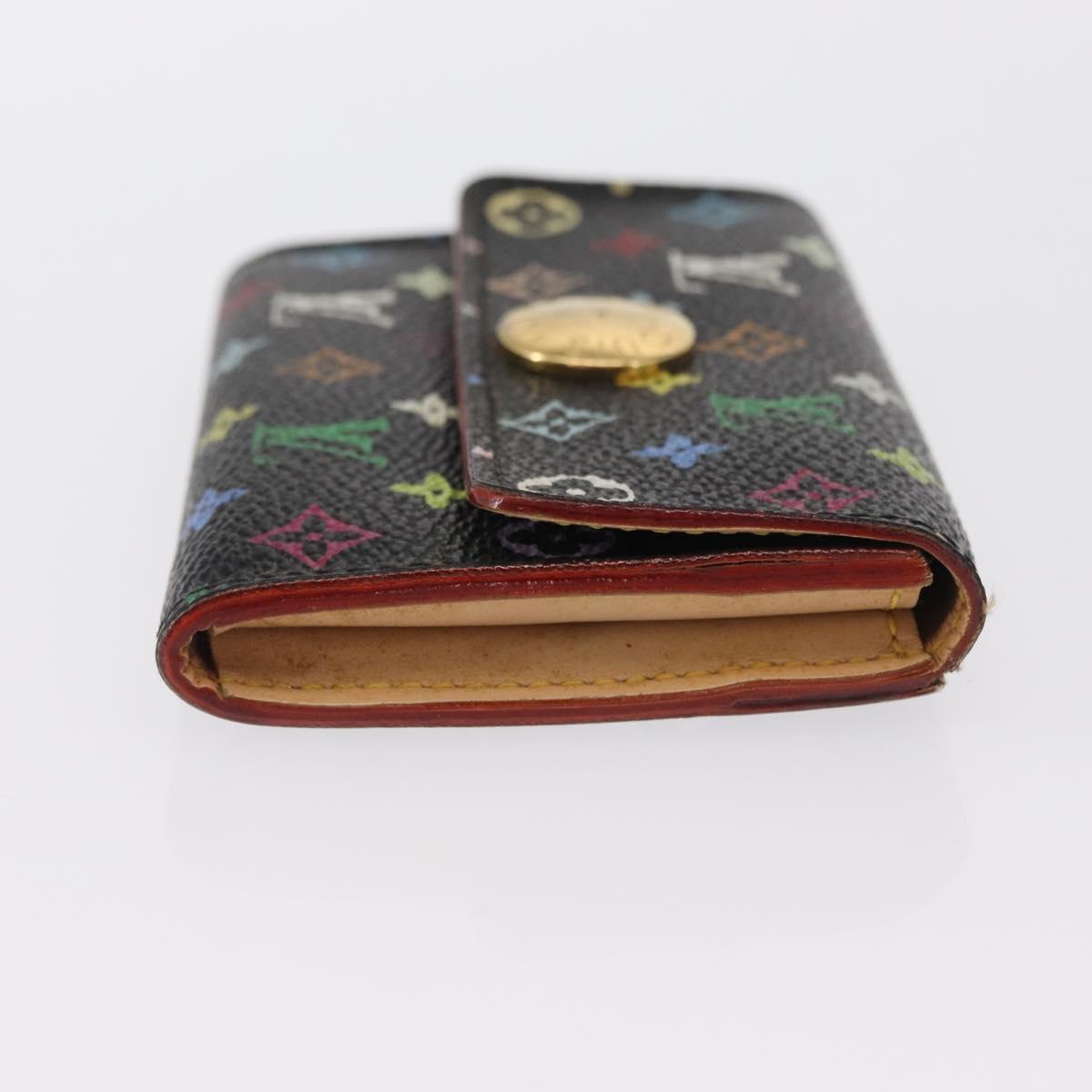 LOUIS VUITTON Multicolor Porte Monnaie Cozy Coin Purse Black M60007 Auth 157490