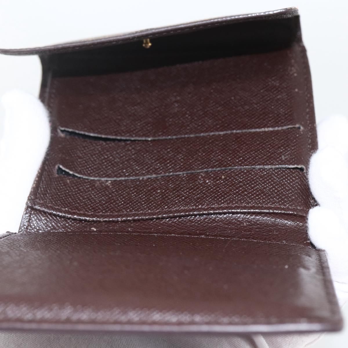 LOUIS VUITTON Damier Ebene Porte Monnaie Billets Cartes N61652 LV Auth 157491