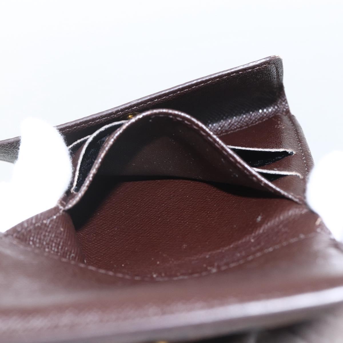 LOUIS VUITTON Damier Ebene Porte Monnaie Billets Cartes N61652 LV Auth 157491