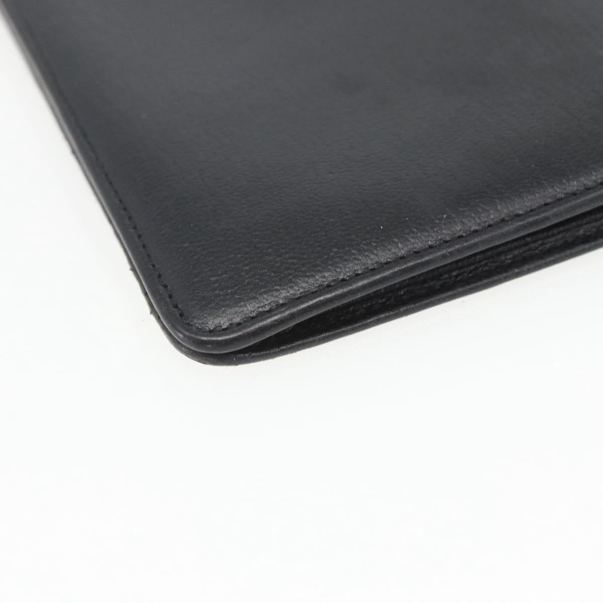 CHANEL Day Planner Cover Leather Black Gold CC Auth 157492