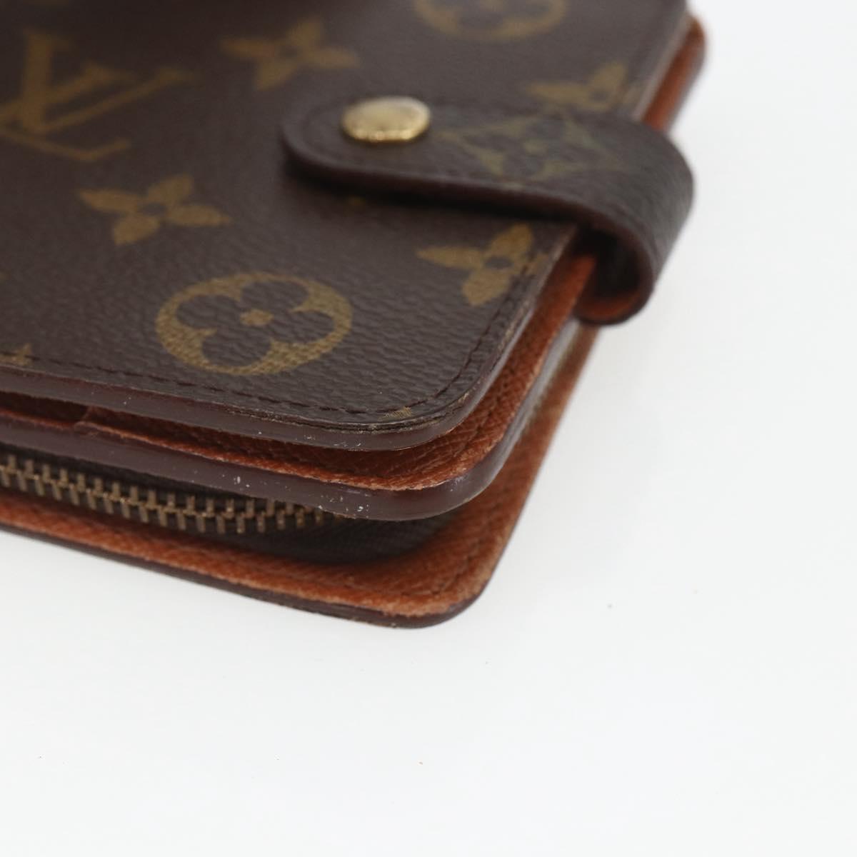 LOUIS VUITTON Monogram Compact Zip Wallet M61667 LV Auth 157495