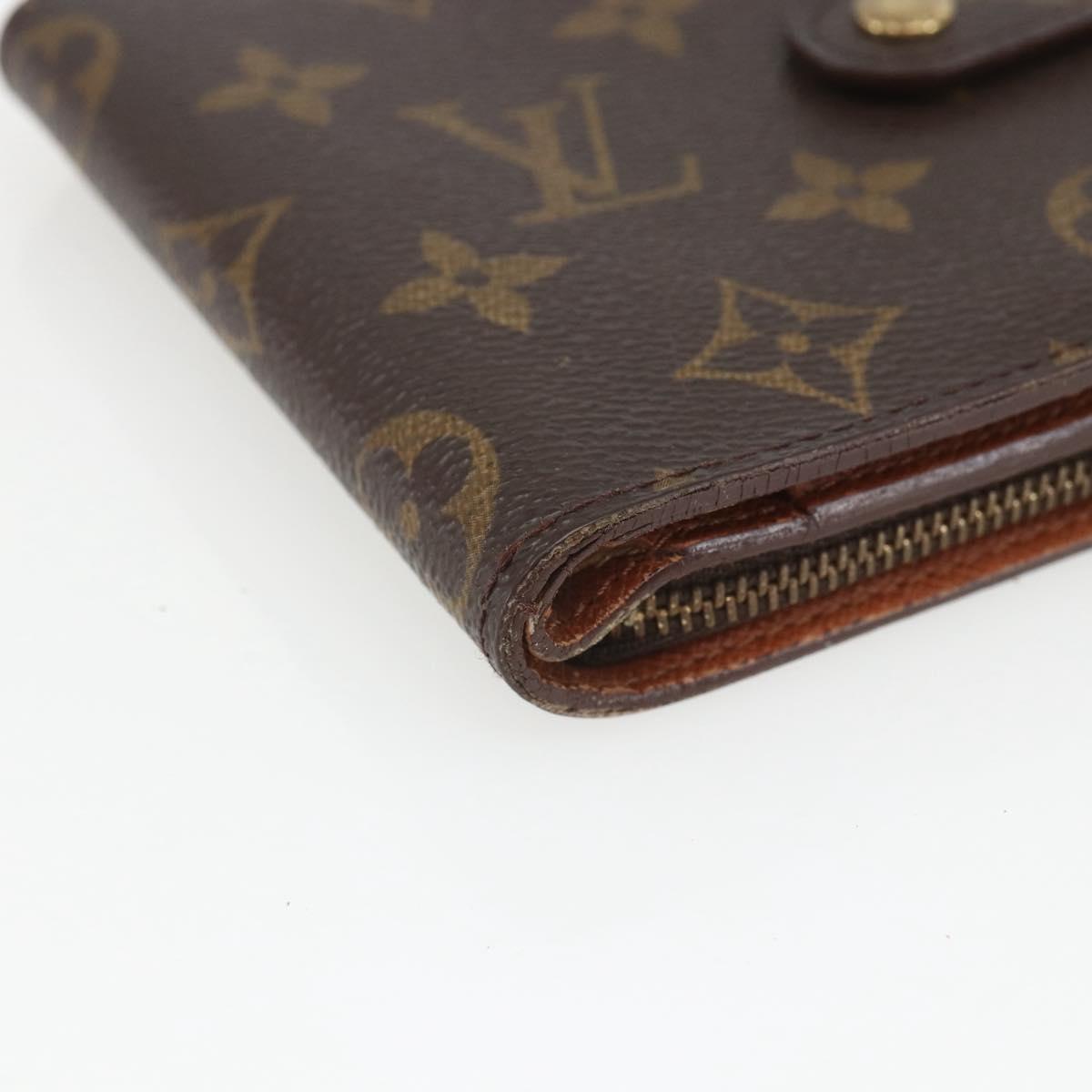 LOUIS VUITTON Monogram Compact Zip Wallet M61667 LV Auth 157495