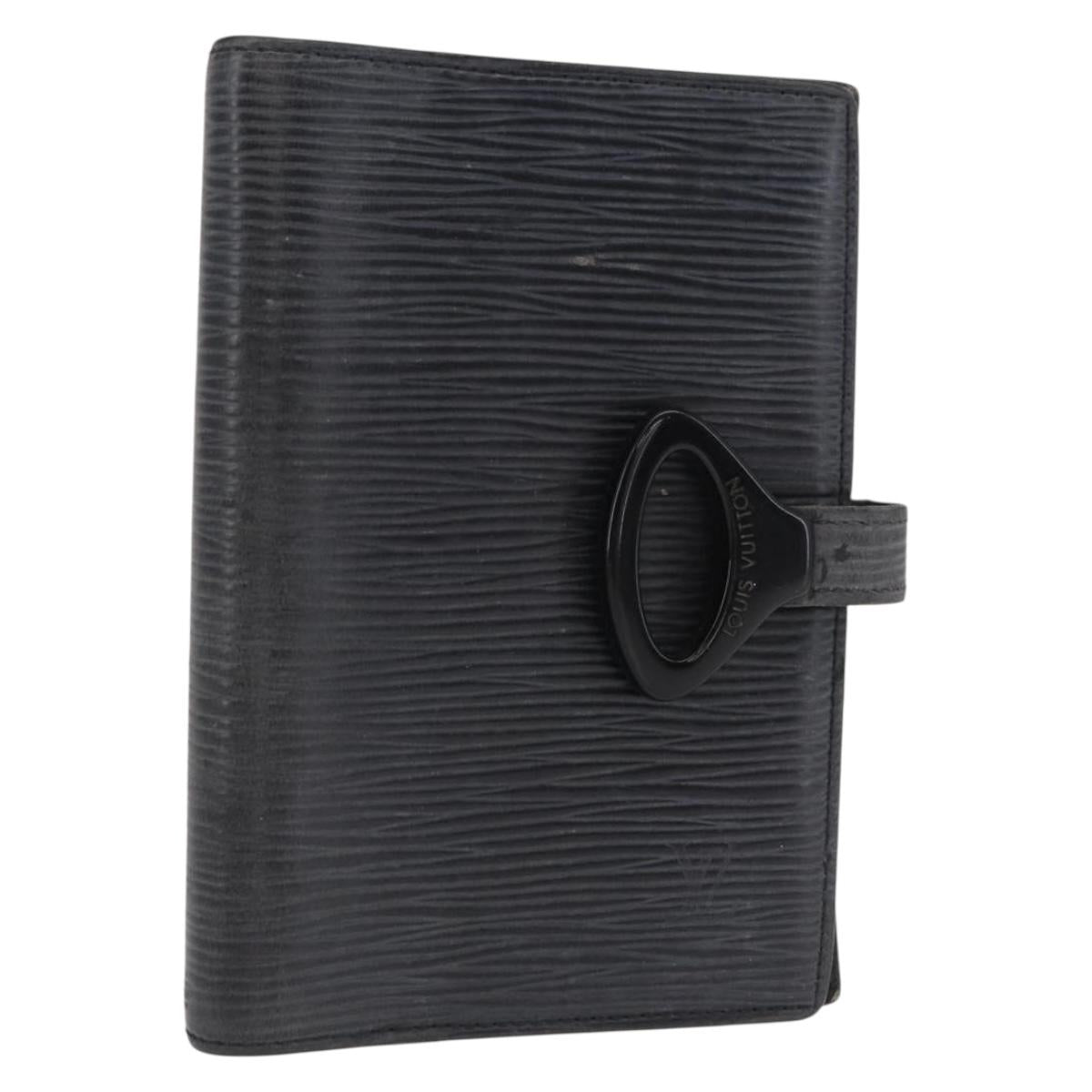 LOUIS VUITTON Epi Z Agenda PM Day Planner Cover Black R20092 LV Auth 157498