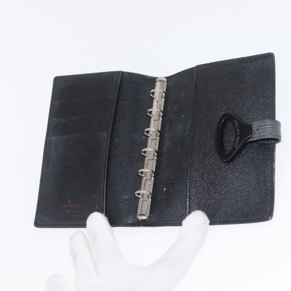 LOUIS VUITTON Epi Z Agenda PM Day Planner Cover Black R20092 LV Auth 157498