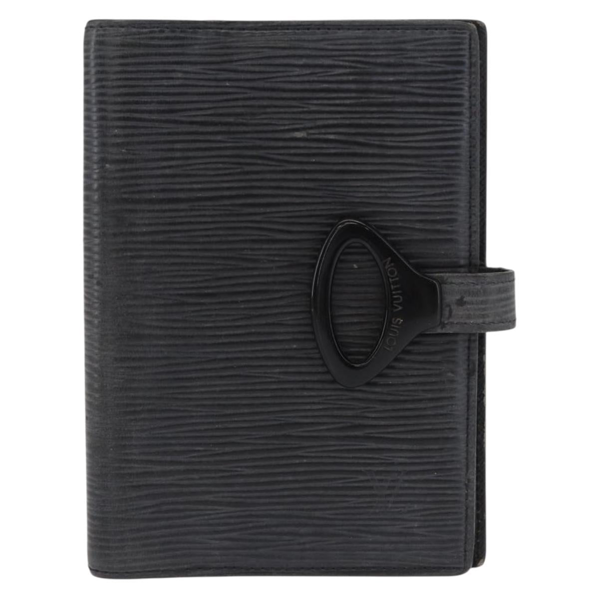 LOUIS VUITTON Epi Z Agenda PM Day Planner Cover Black R20092 LV Auth 157498