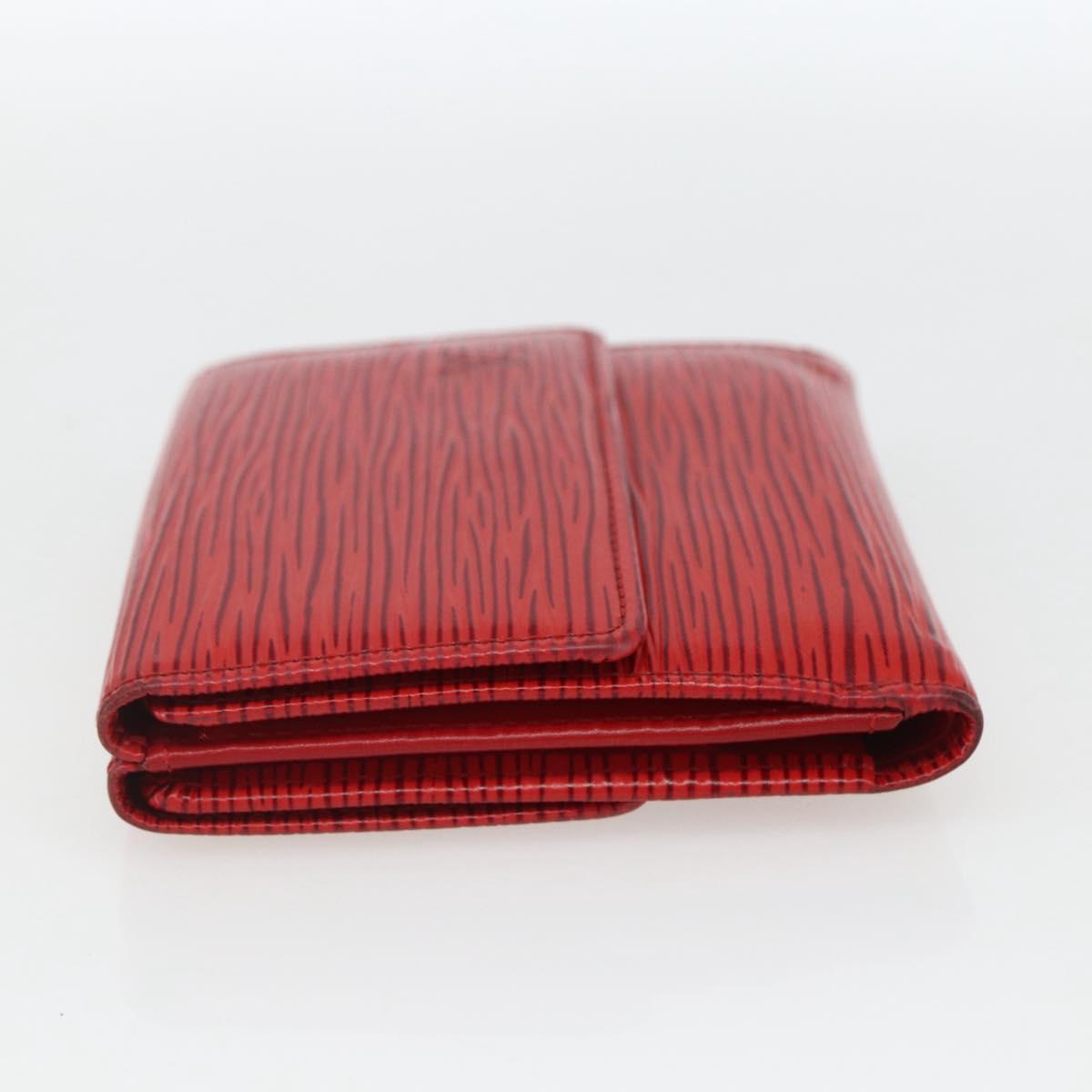 LOUIS VUITTON Porte Monnaie Billets Cartes Credit Wallet Red M63487 Auth 157501A