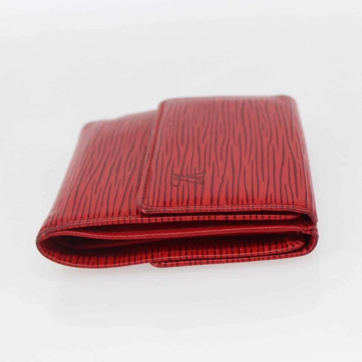 LOUIS VUITTON Porte Monnaie Billets Cartes Credit Wallet Red M63487 Auth 157501A