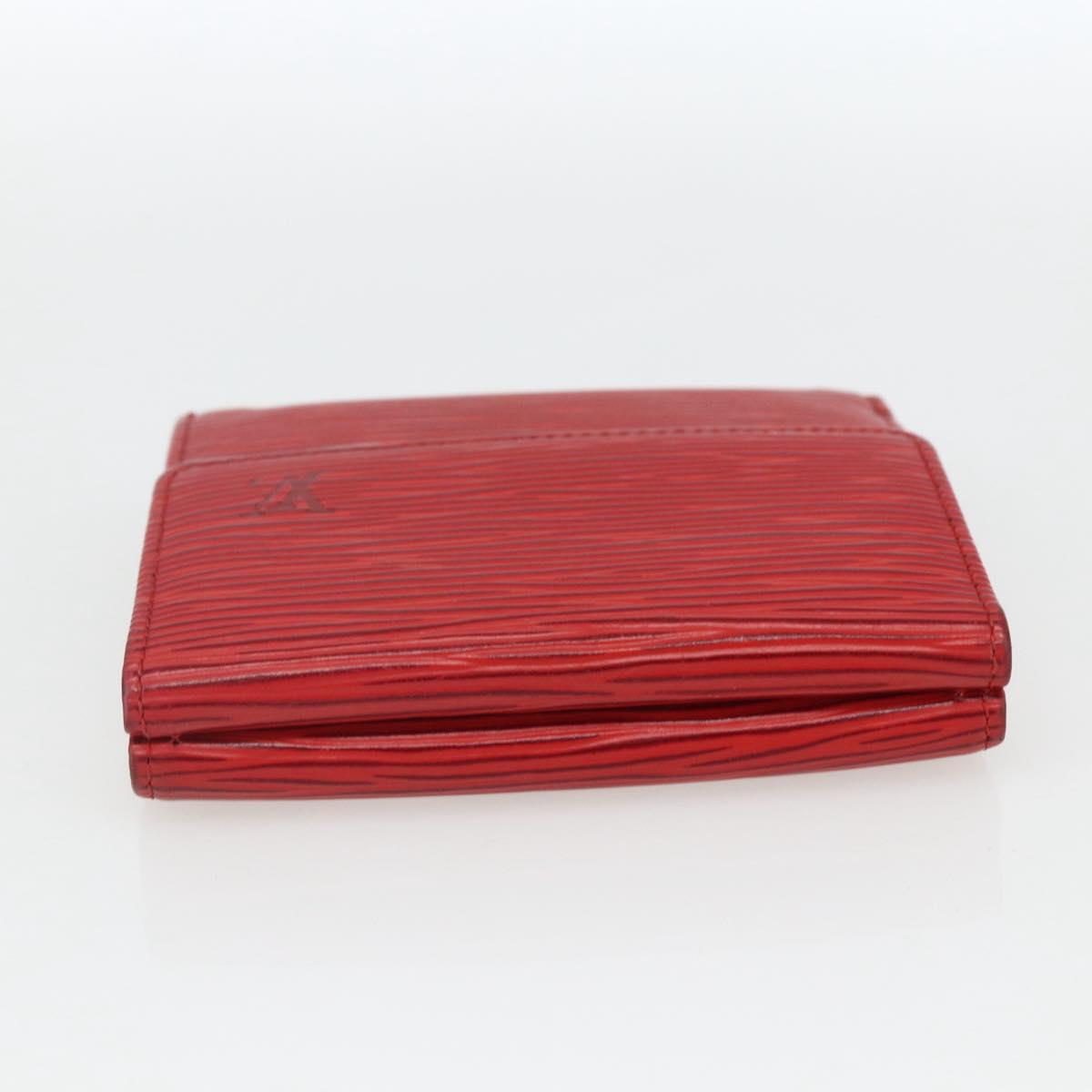 LOUIS VUITTON Porte Monnaie Billets Cartes Credit Wallet Red M63487 Auth 157501A