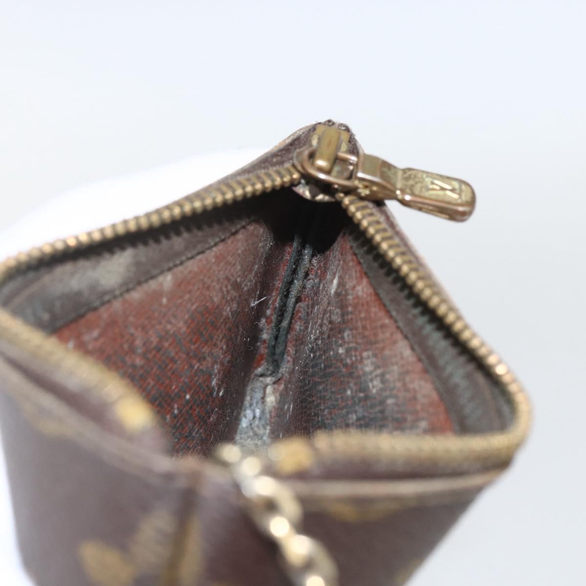 LOUIS VUITTON Monogram Pochette Cles Coin Purse M60033 LV Auth 157503