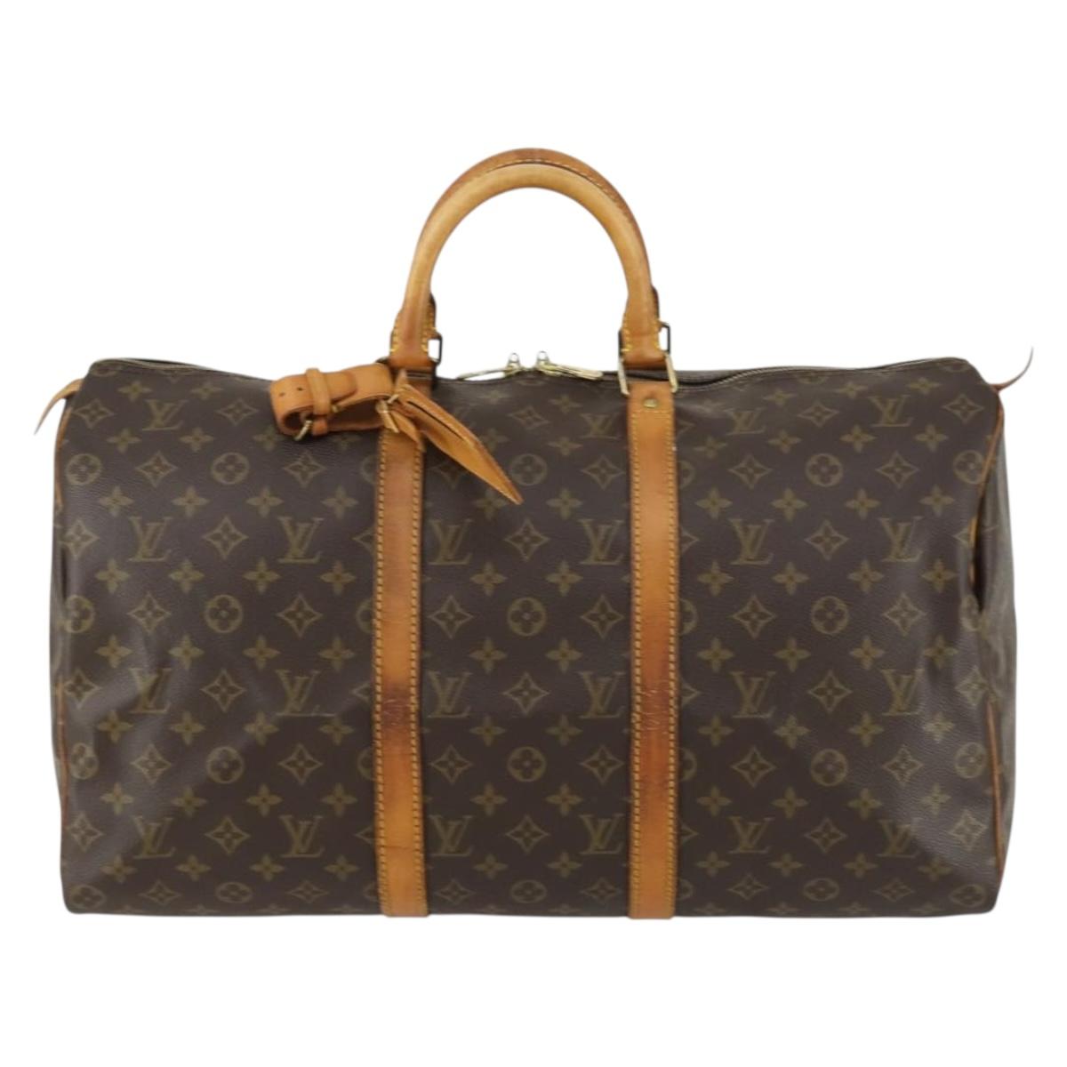 LOUIS VUITTON Monogram Keepall 50 Boston Bag M41426 LV Auth 157505