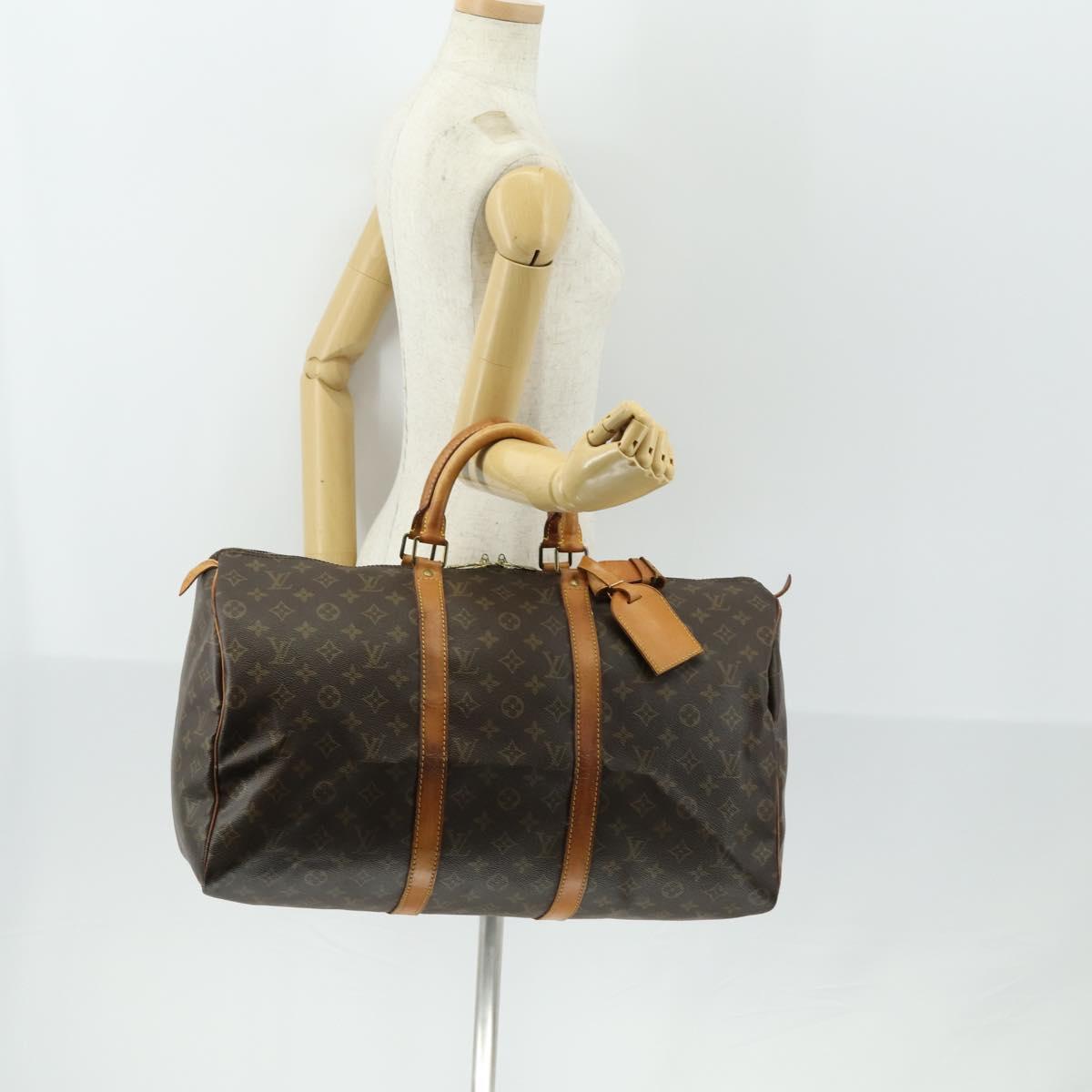 LOUIS VUITTON Monogram Keepall 50 Boston Bag M41426 LV Auth 157505