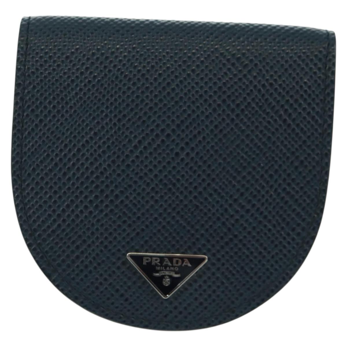 PRADA Coin Purse Safiano leather Navy 2MM788 Auth 157513SAM