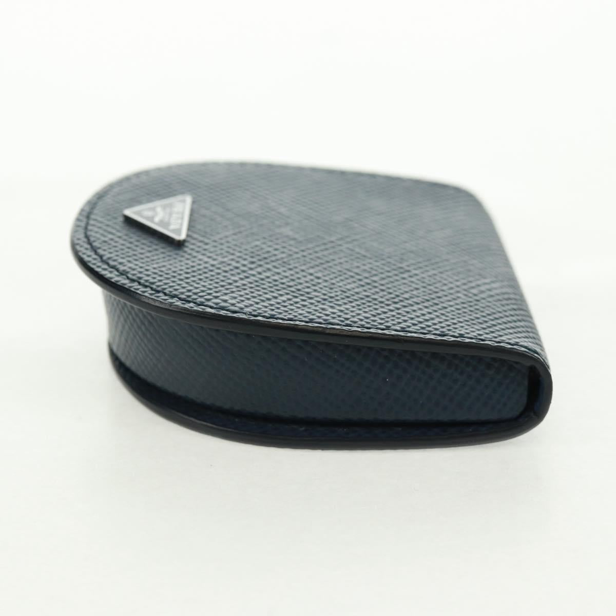 PRADA Coin Purse Safiano leather Navy 2MM788 Auth 157513SAM