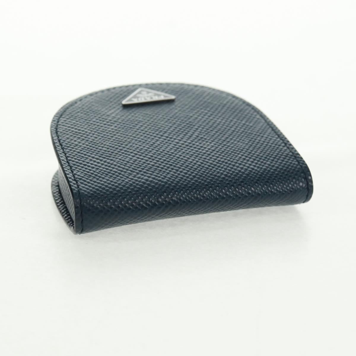 PRADA Coin Purse Safiano leather Navy 2MM788 Auth 157513SAM