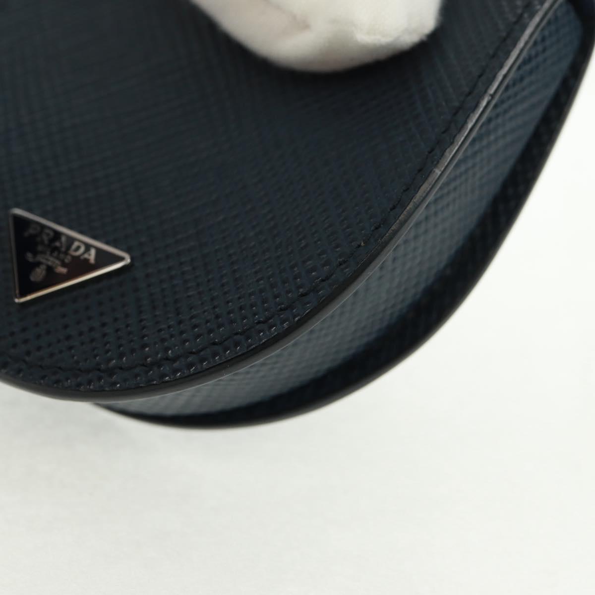 PRADA Coin Purse Safiano leather Navy 2MM788 Auth 157513SAM